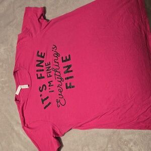 It's Fine Ladies Pink Tshirt